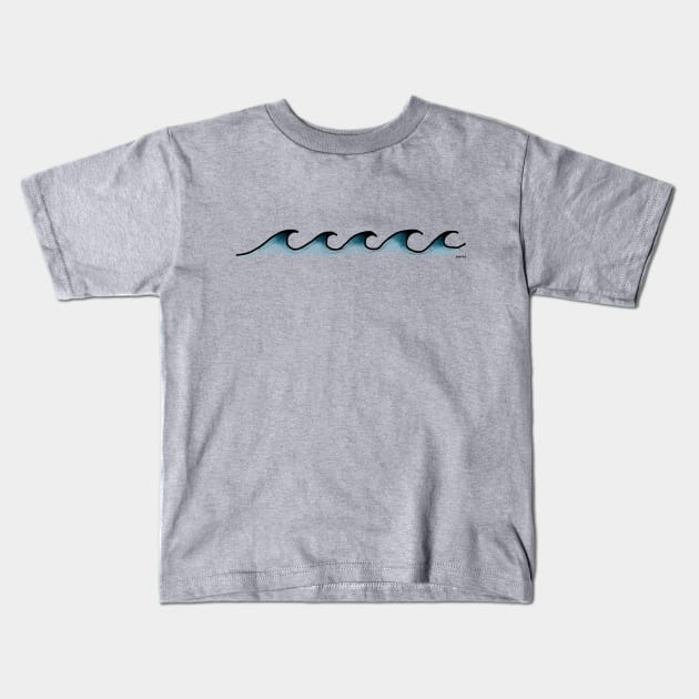 Wave Kids T-Shirt by fanila